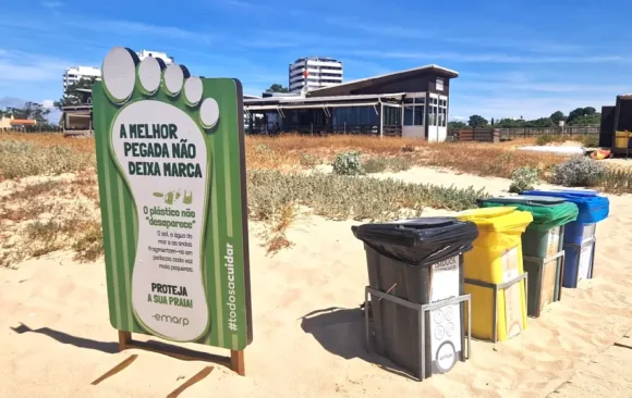 emarp.pt-202606-melhorpegadanaodeixamarca-destaque EMARP reforça a recolha de recicláveis nas praias e renova a campanha “A melhor pegada não deixa marca”